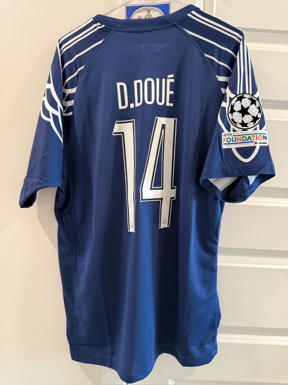 NWT 2024 PSG 4th kit Doué fans jersey XL